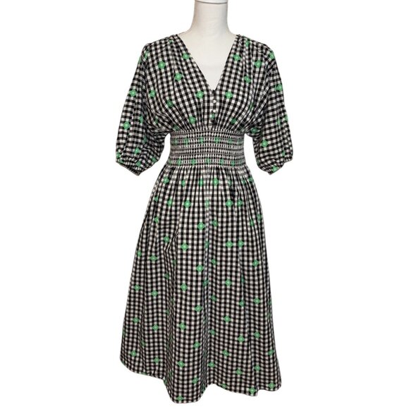 Kate Spade Gingham Voile Mid Dress Size Small - Picture 2 of 5